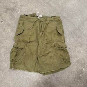 Vintage Steve & Barry’s Army Military Cargo Adjustable Cargo Shorts Green Small